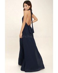 First Comes Love Navy Blue Maxi Dress